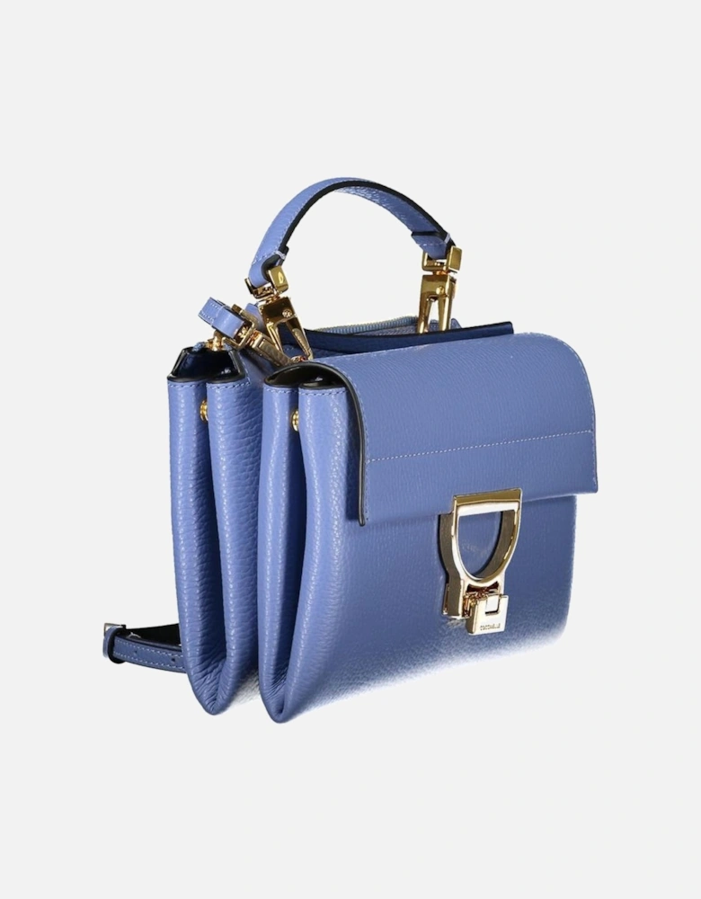 Light Blue Leather Women Handbag