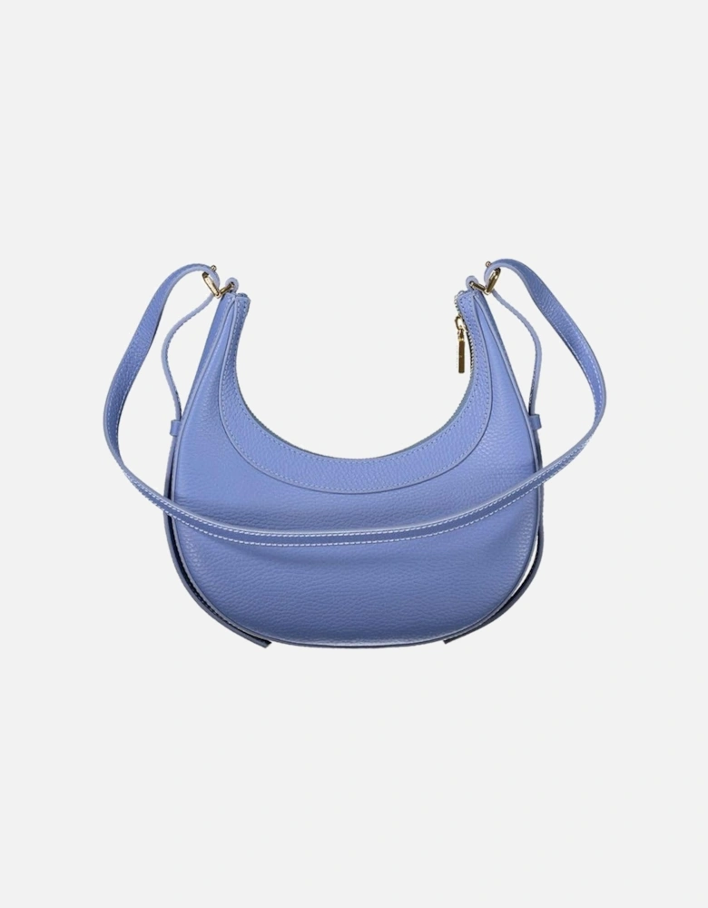 Light Blue Leather Women Handbag