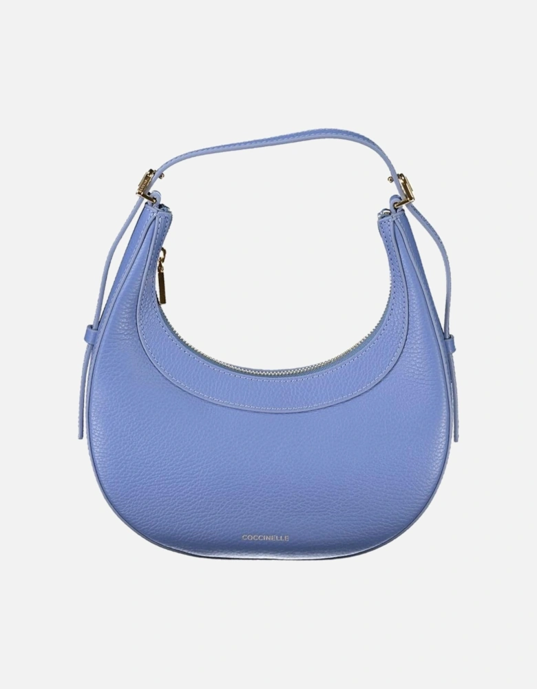 Light Blue Leather Women Handbag