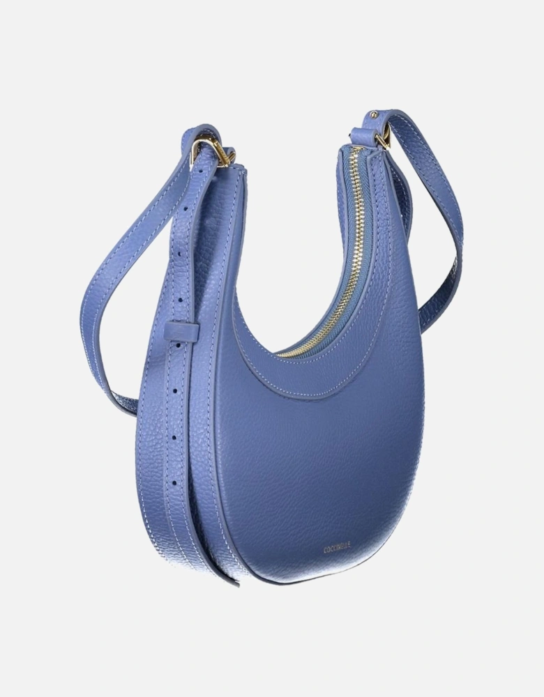 Light Blue Leather Women Handbag