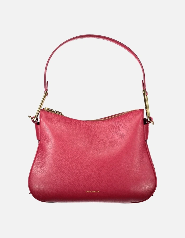 Red Leather Women Handbag