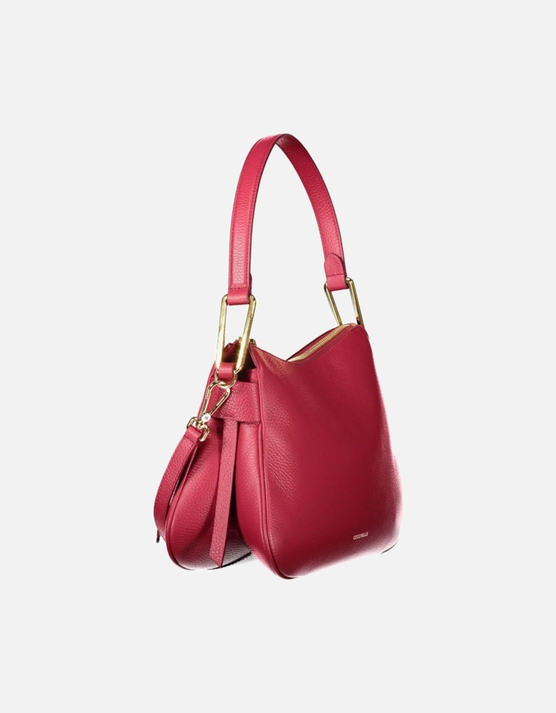 Red Leather Women Handbag