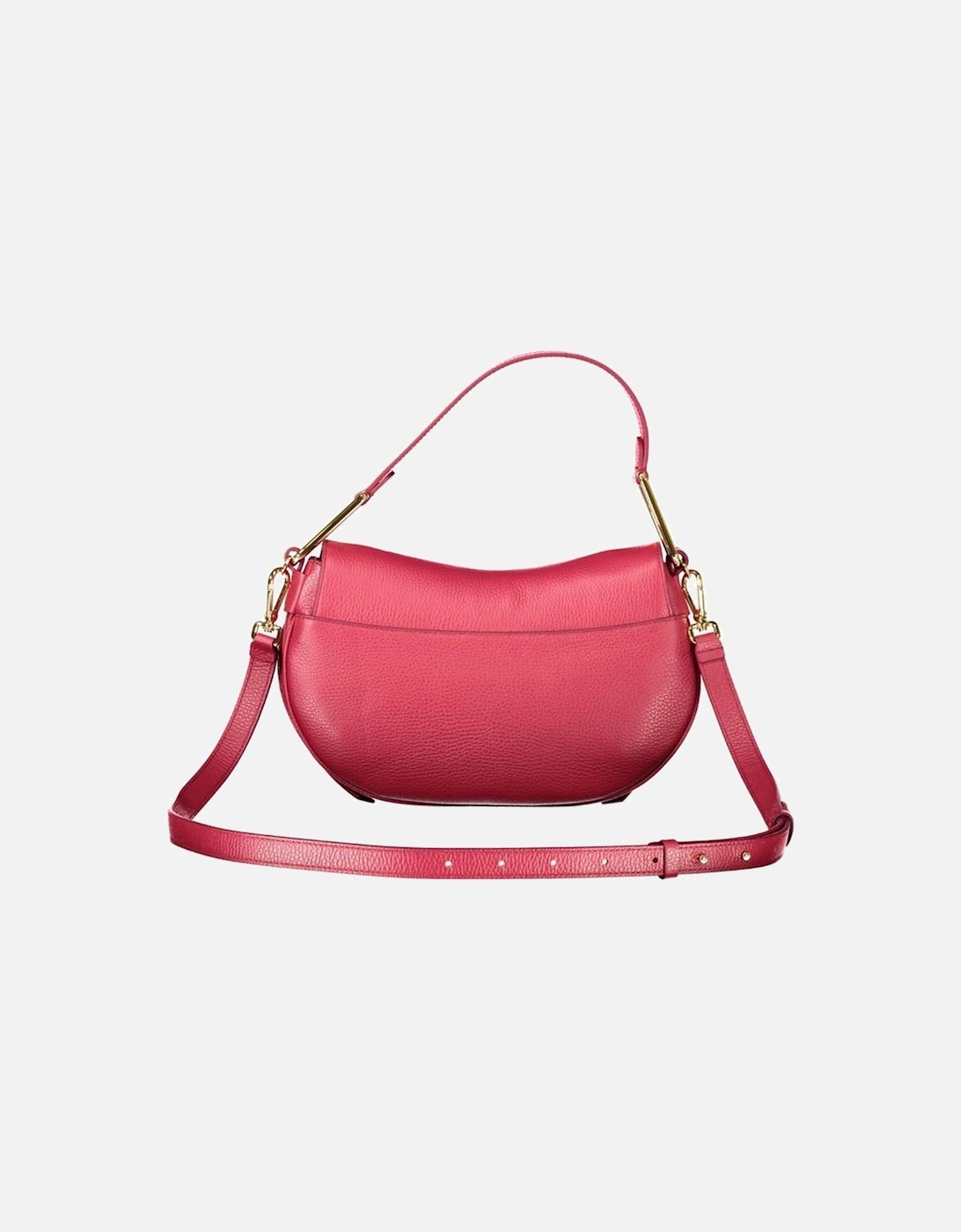 Soft Leather Shoulder Bag with Swivel Closure Women - Red Handbags