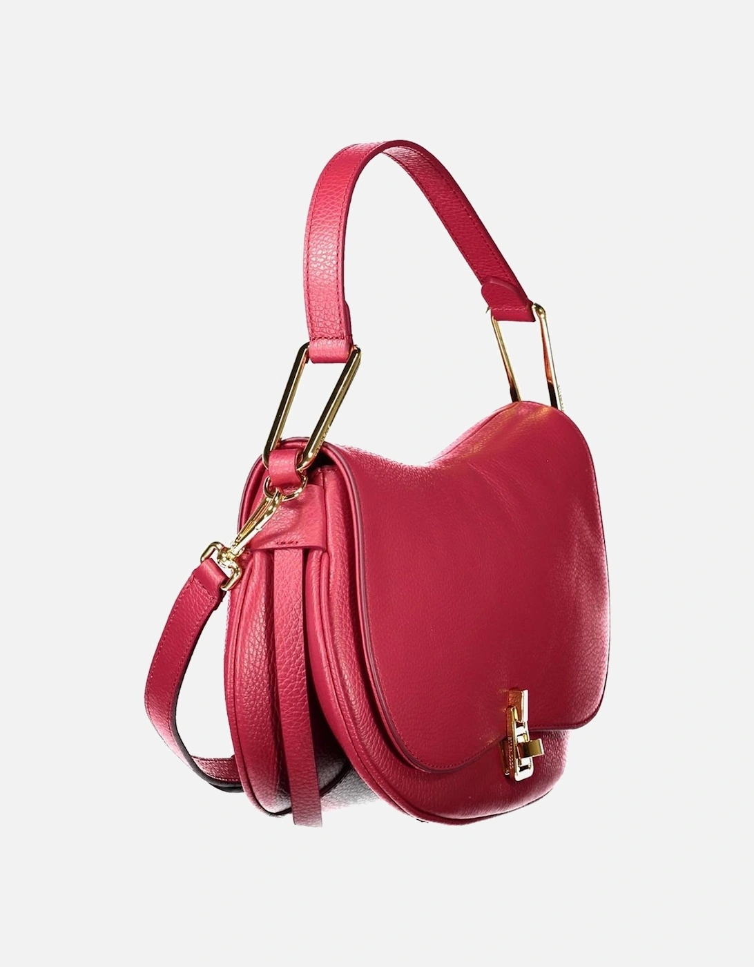 Soft Leather Shoulder Bag with Swivel Closure Women - Red Handbags