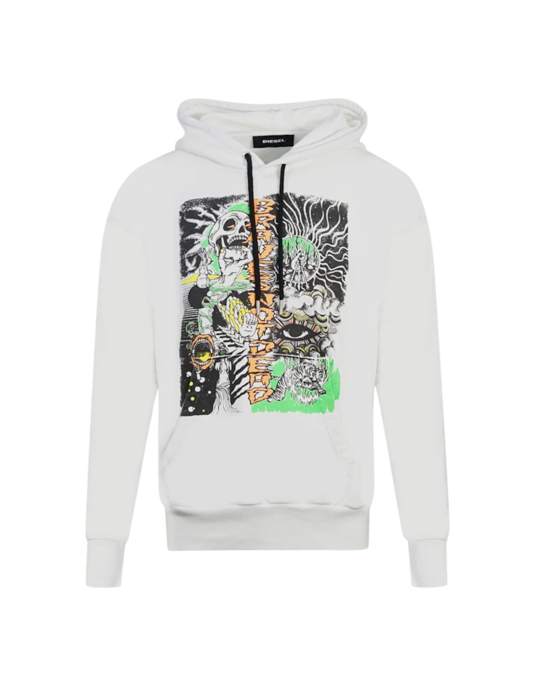 Diesel S-Alby-D1 White Hoodie