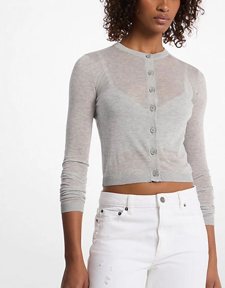 Tencel Blend Cropped Cardigan and Bra Top