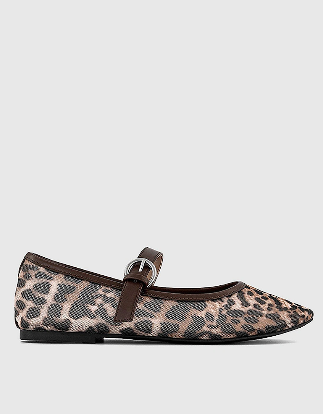 Fancy Mesh Ballet Flats - Leopard, 2 of 1