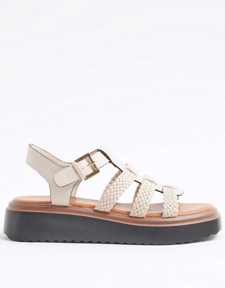 Fisherman Flatform Sandal - Cream