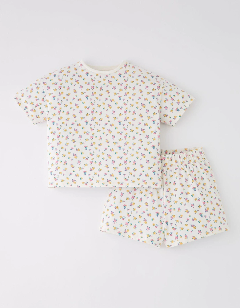 Girls Floral Shortie Pyjama Set - Multi