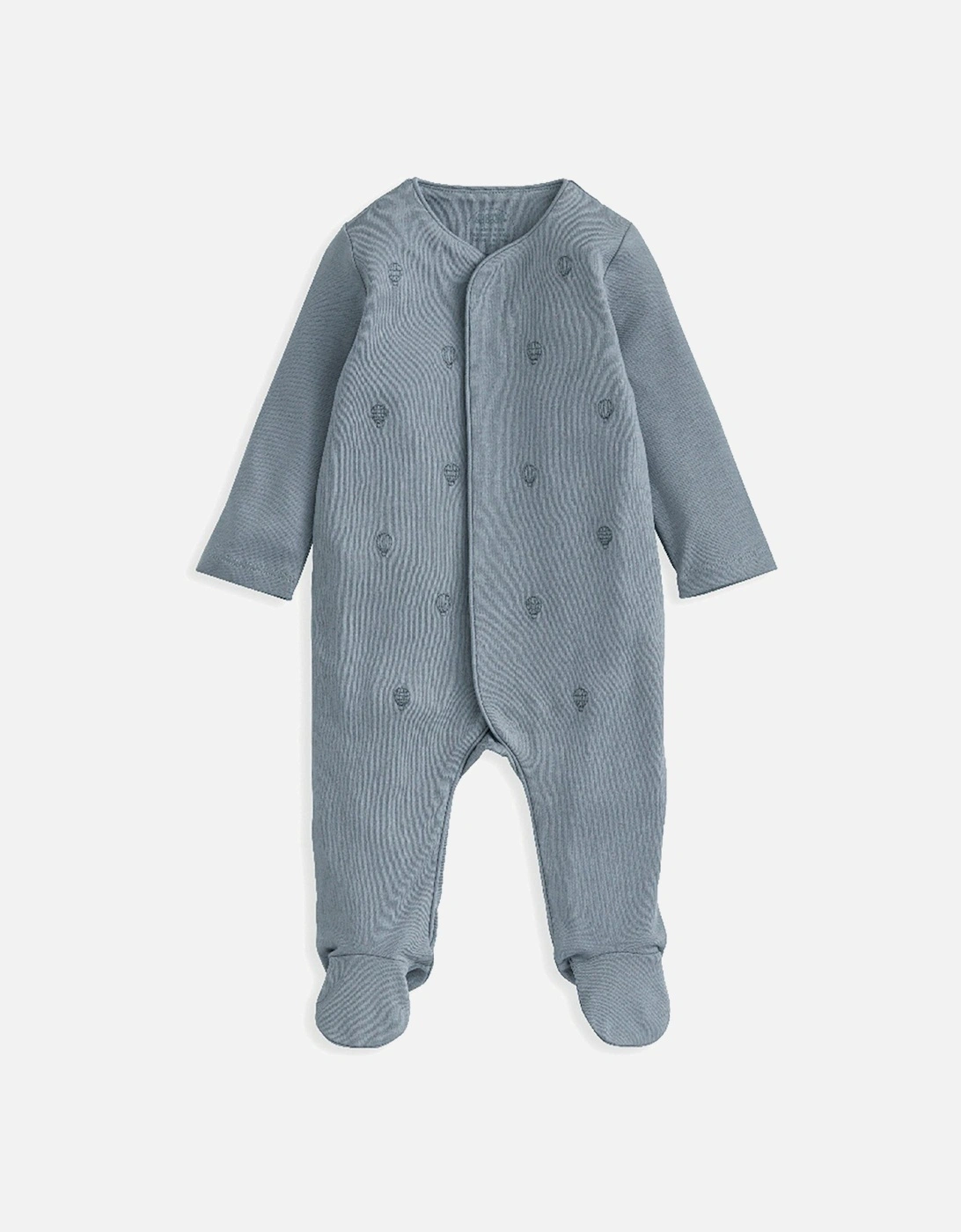 Baby Boys Embroidered Balloon Sleepsuit - Blue, 2 of 1