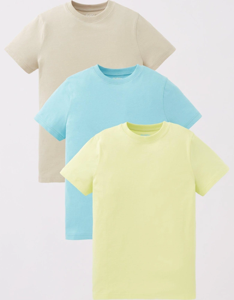 Boys 3 Pack Short Sleeve Shirts - Bright