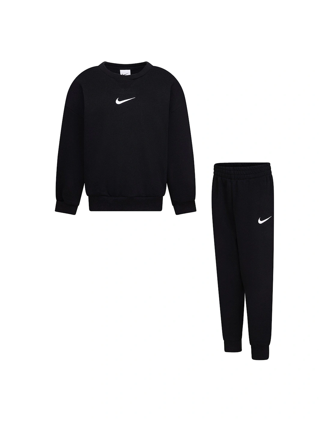 Kids Unisex Essential Crew And Jogger Set - Black, 2 of 1