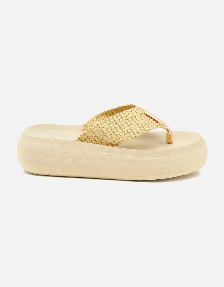 Sandy Raffia Sandal - Beige