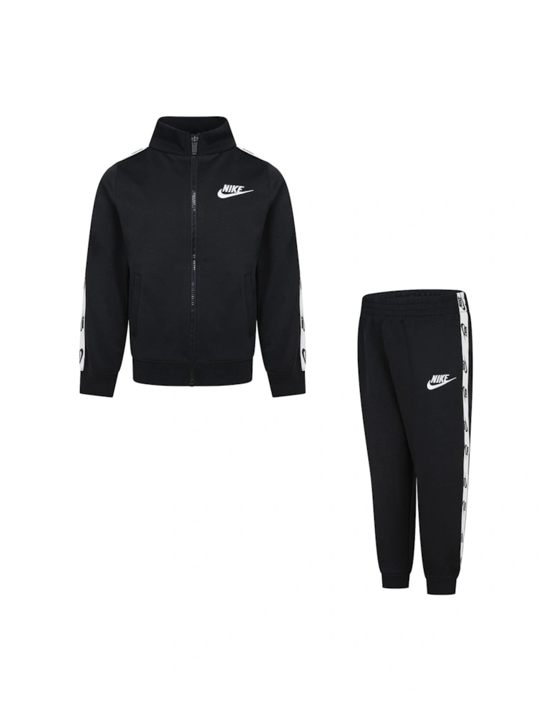 Kids Unisex Full Zip Tracksuit - Black