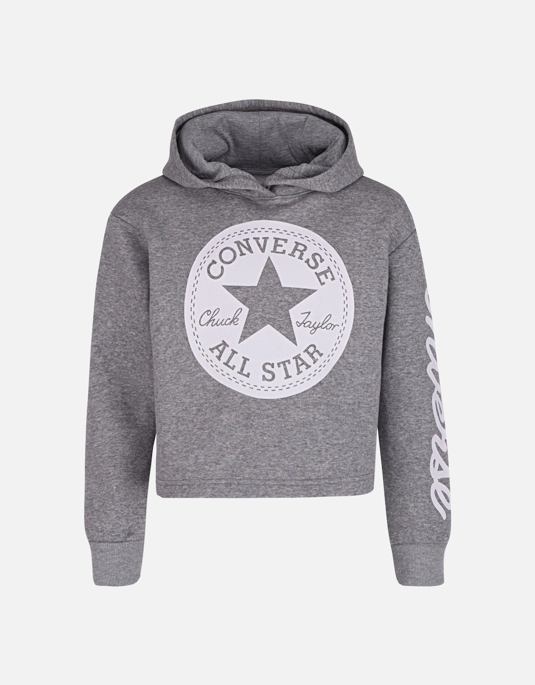 Junior Girls Cropped Hoodie - Grey, 2 of 1