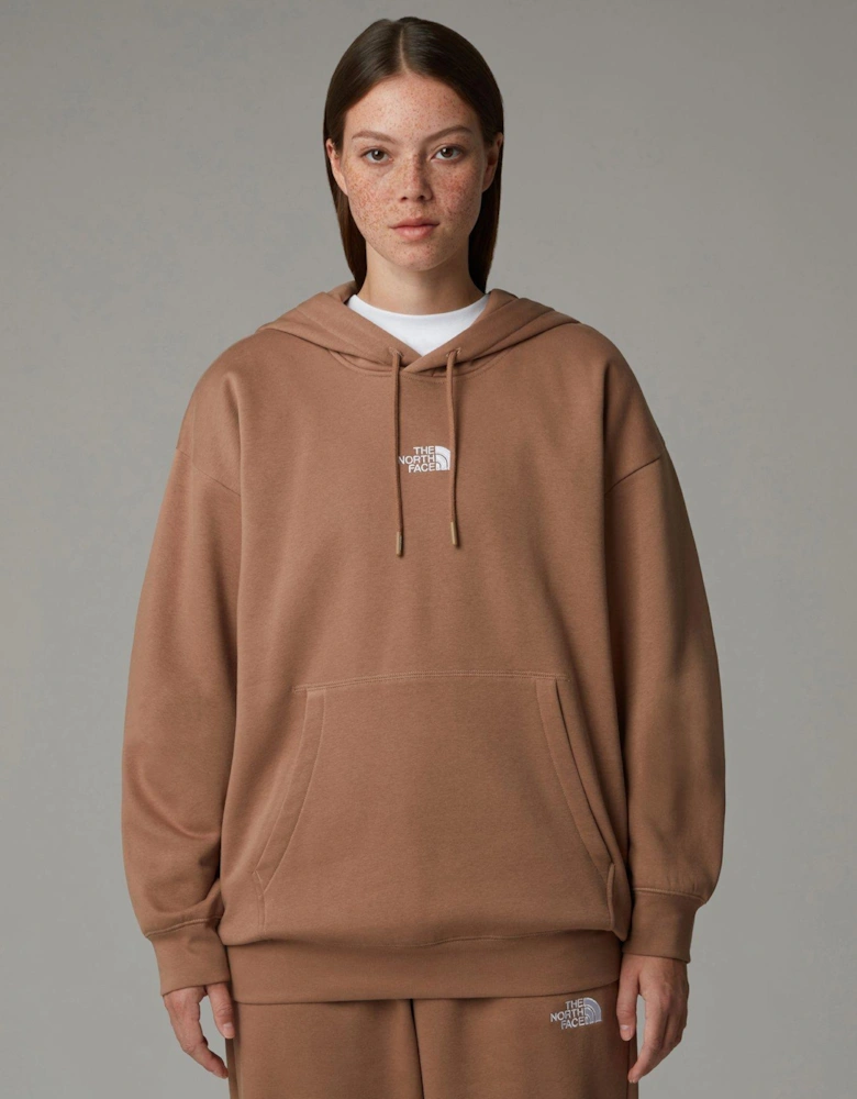 Women's Essential Oversize Hoodie - Brown