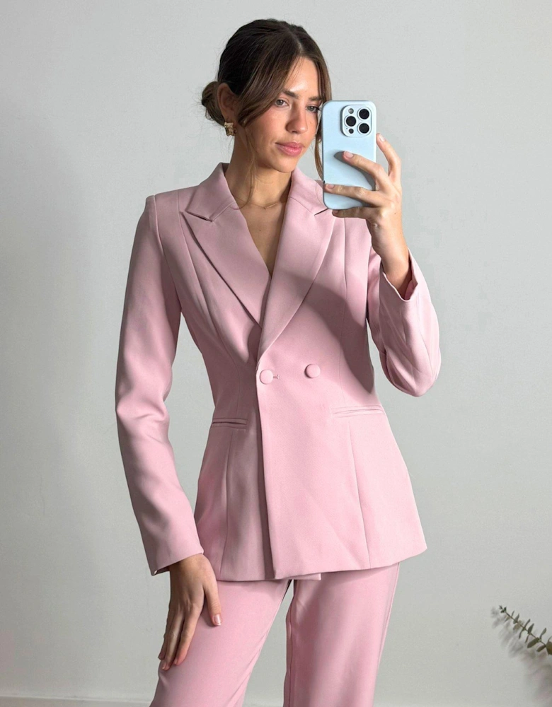 Button Blazer - Pink