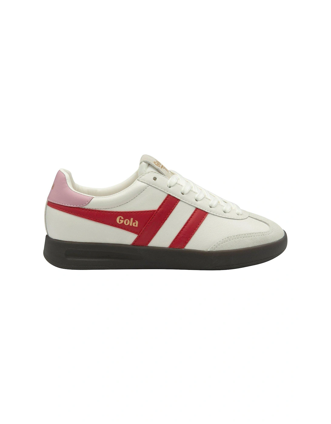 Women's Cyclone Leather Trainers - White/Red, 2 of 1