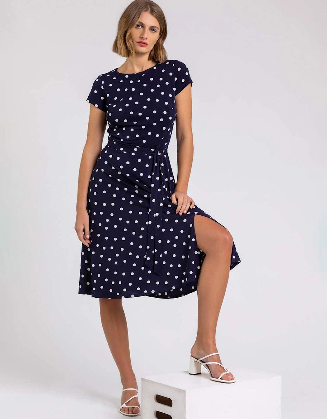 Spot Print Jersey Stretch Dress, 2 of 1