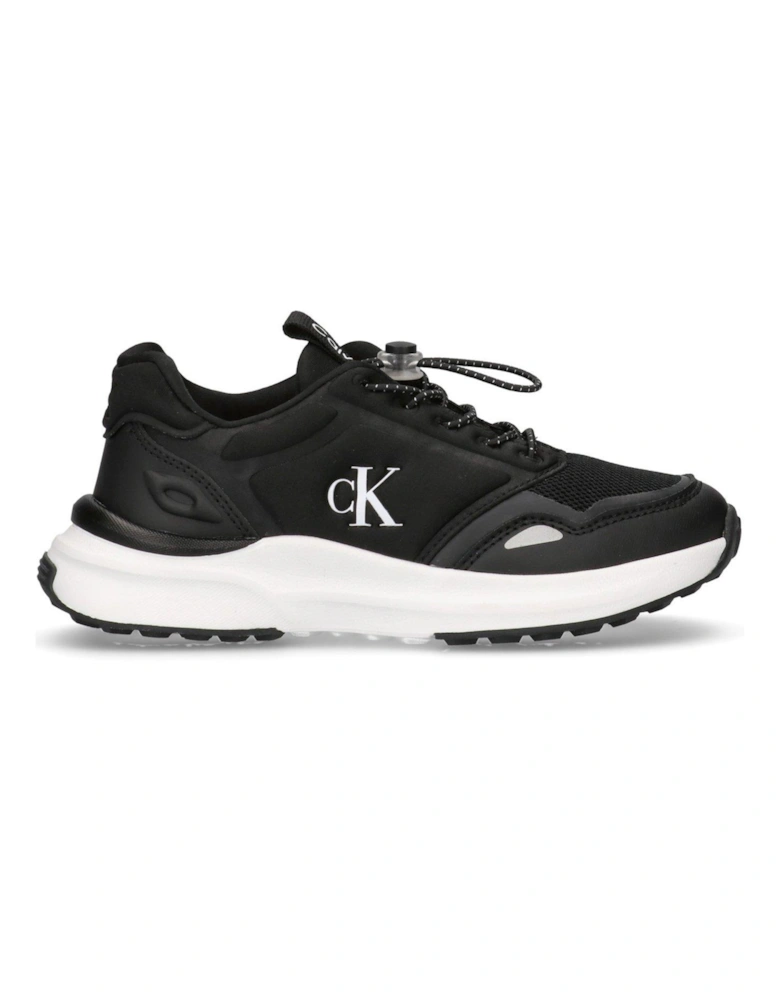 Kids Low Cut Lace-Up Trainers - Black