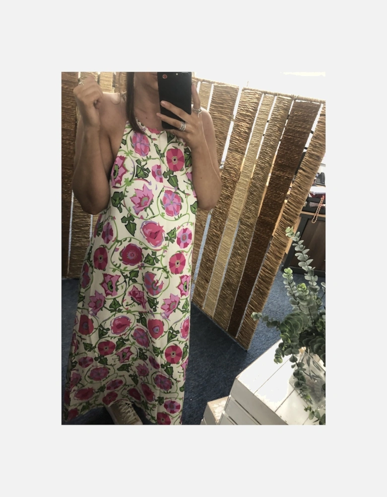 Sustainable Rose Petal Maxi Dress