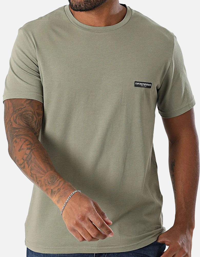 Lounge 2 Pack Stretch Cotton T-Shirt Khaki/Black