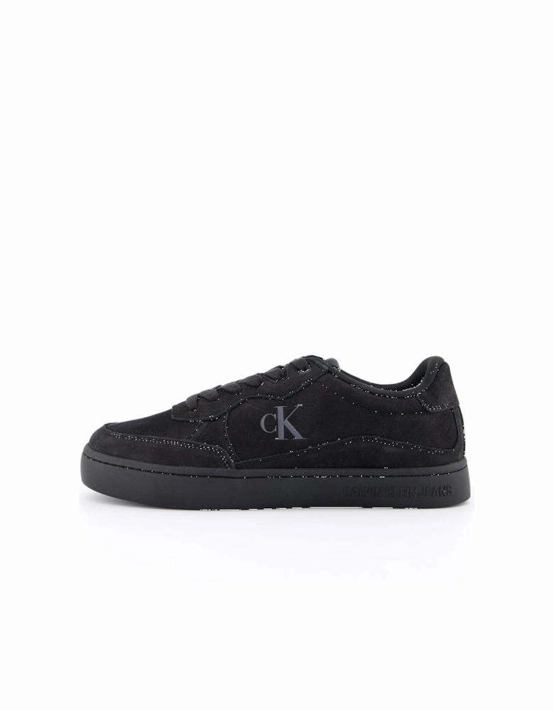 Classic Cupsole Nubuck Lace Up Sneakers - Black