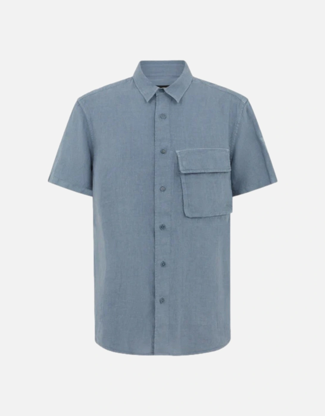 Scale SS Linen Shirt Blue Flint, 4 of 3