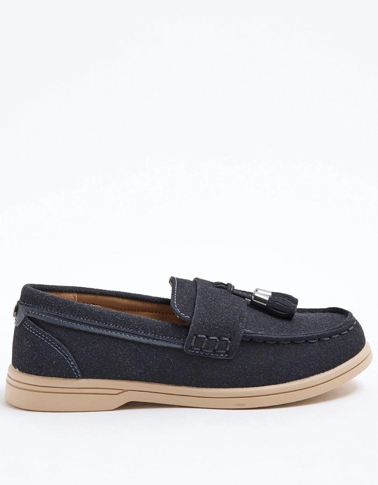 Boys Tassel Loafers - Navy