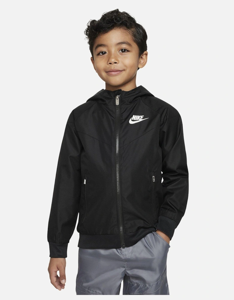 Kids Unisex Windbreaker Jacket - Black