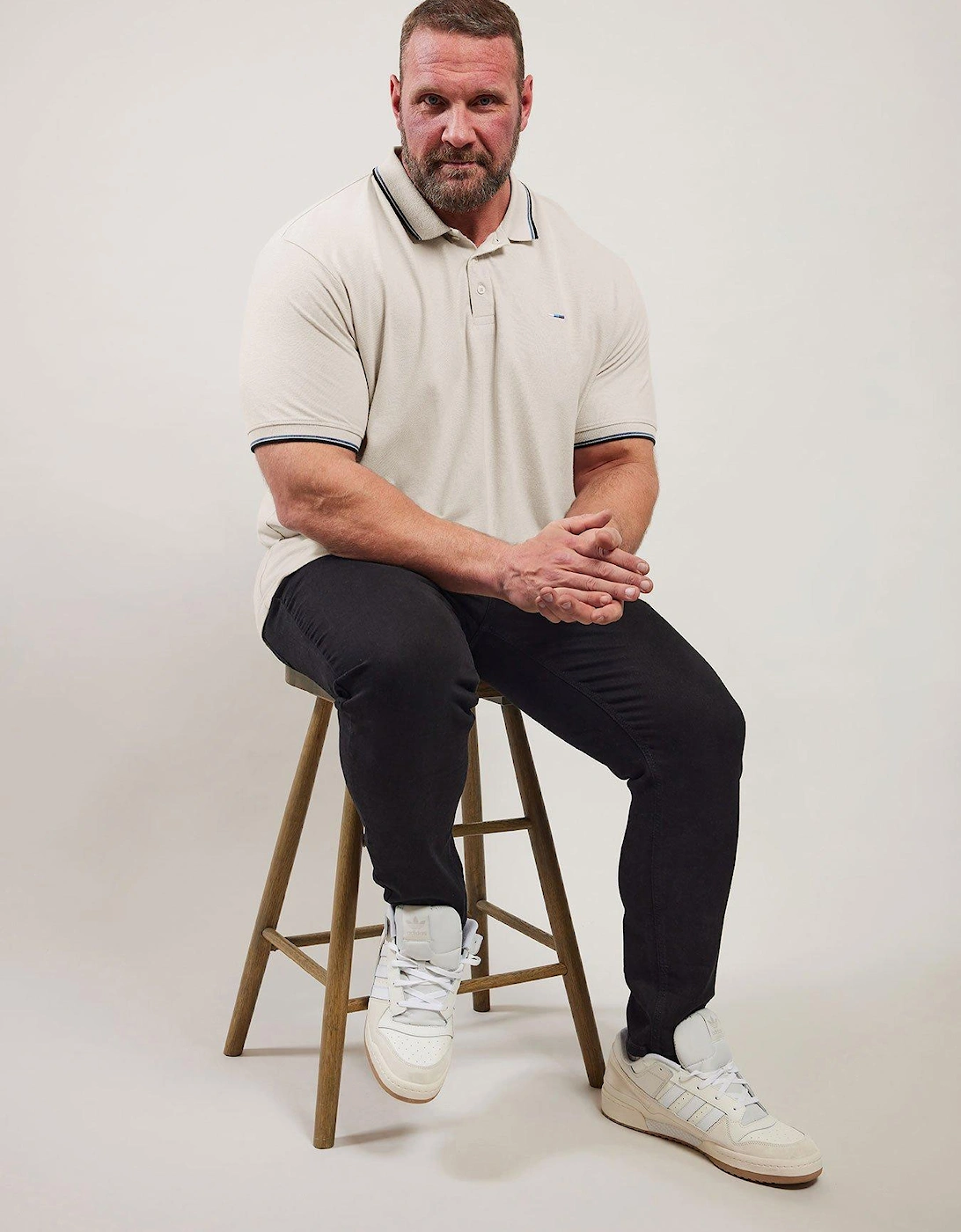 Pique Tipped Polo Shirt - Natural, 2 of 1