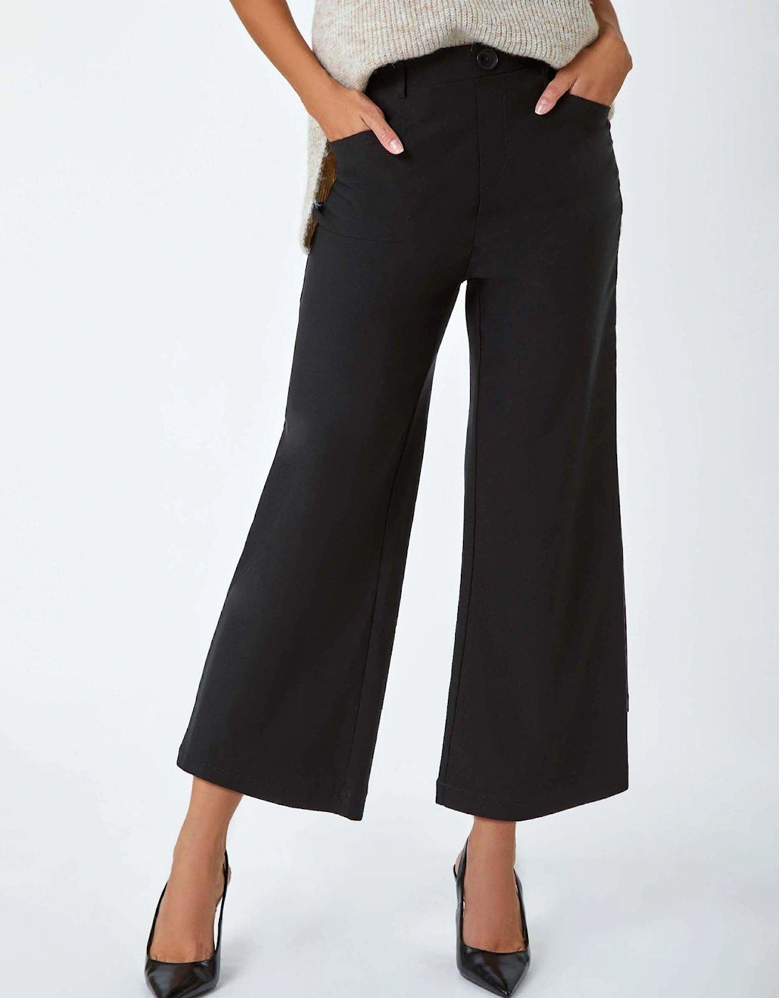 Cropped Stretch Culotte, 2 of 1