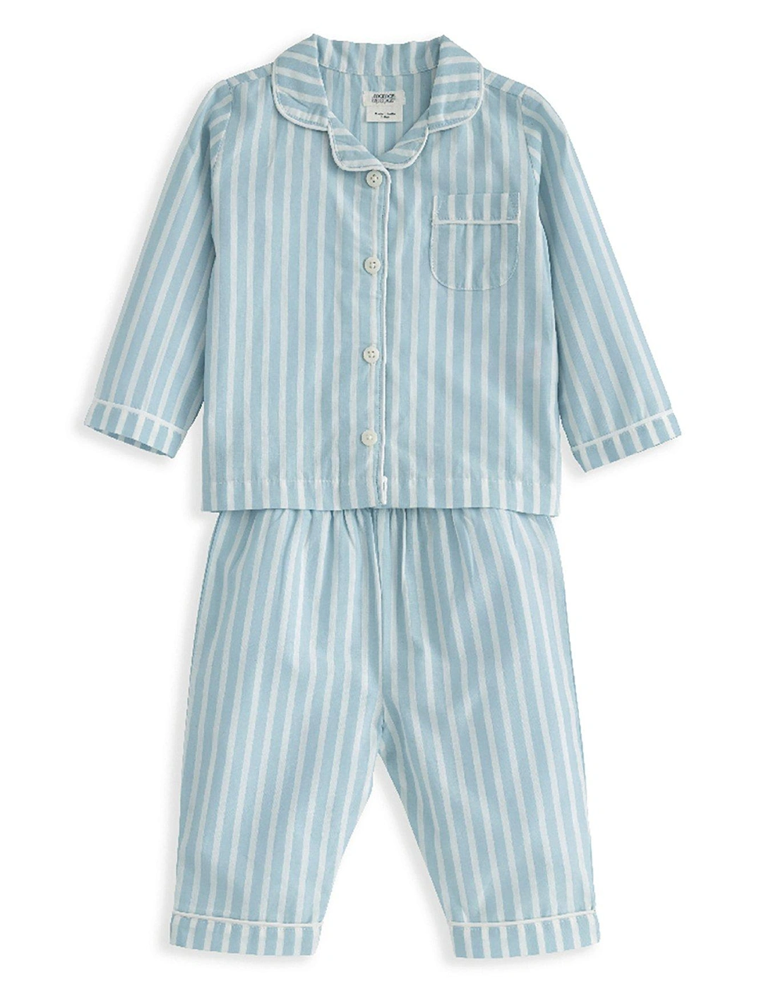 Baby Boys Striped Woven Pyjamas - Green, 2 of 1