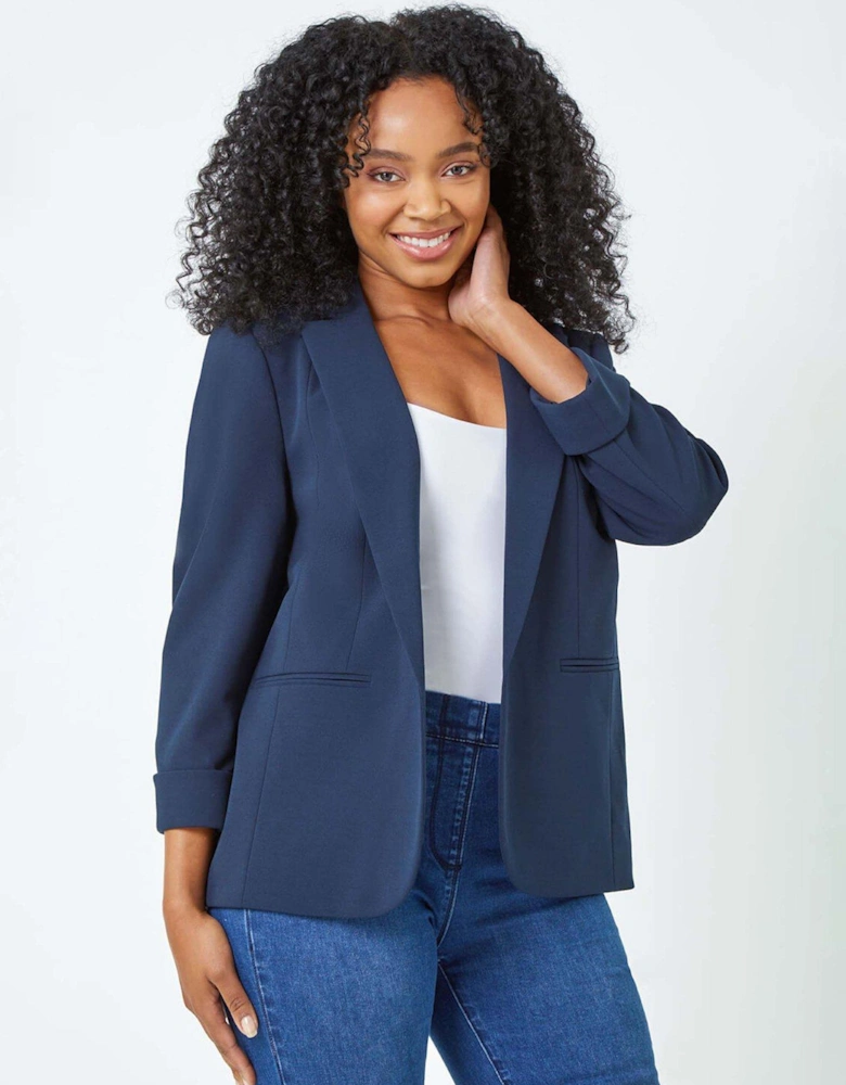 Petite 3/4 Sleeve Classic Stretch Blazer