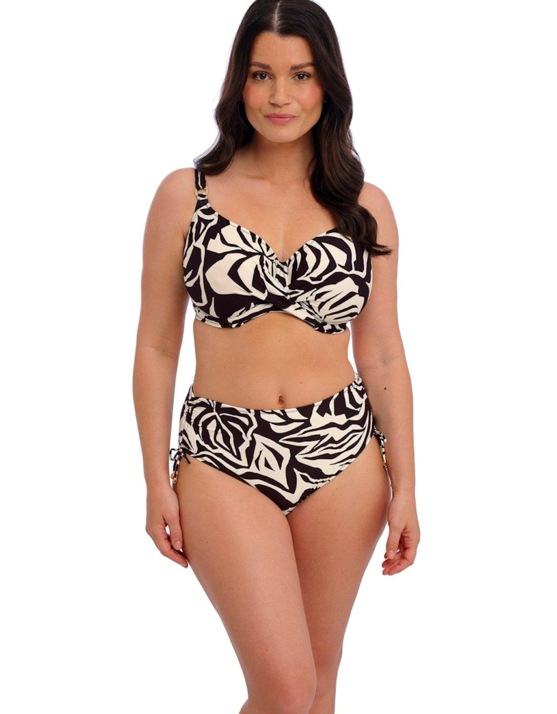 Aruba Nights Underwired Full Cup Bikini Top -black/cream