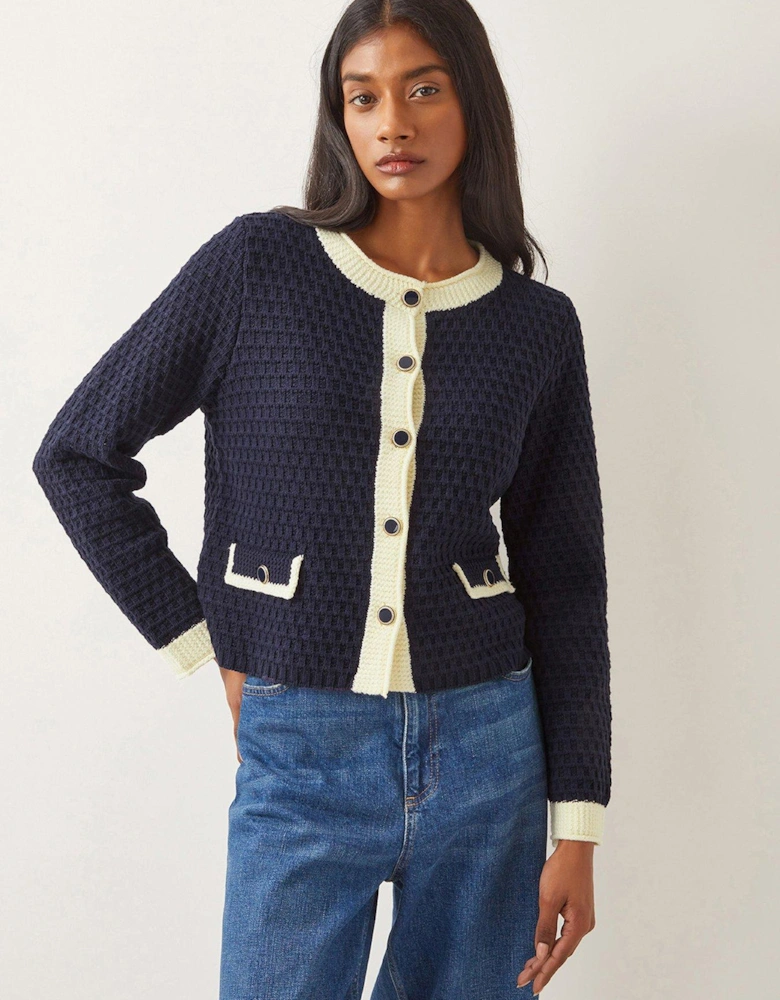 Nancy Knitted Jacket - Navy