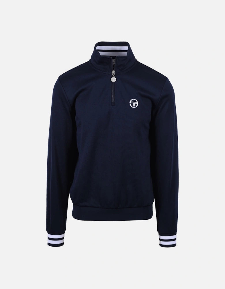 New Iceberg Half Zip Sweatshirt Maritime Blue/White