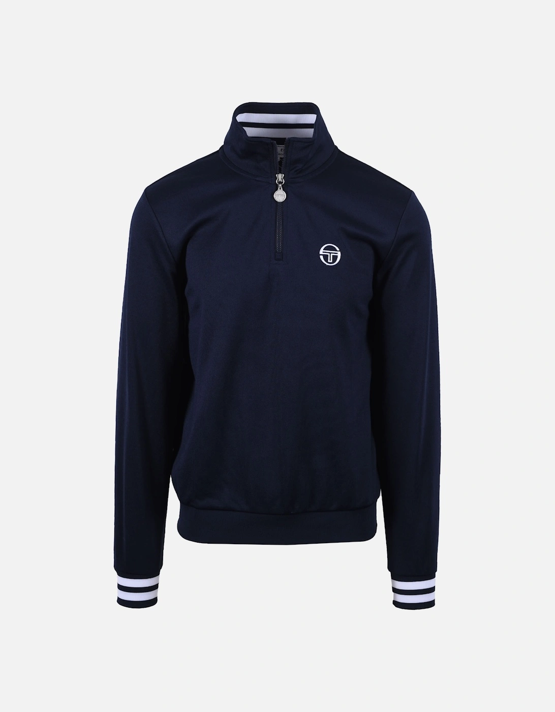 New Iceberg Half Zip Sweatshirt Maritime Blue/White, 6 of 5