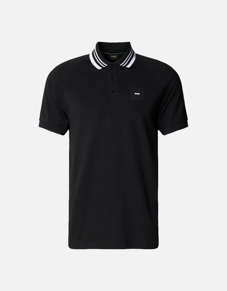 Boss Paddy Rib Polo Shirt Black