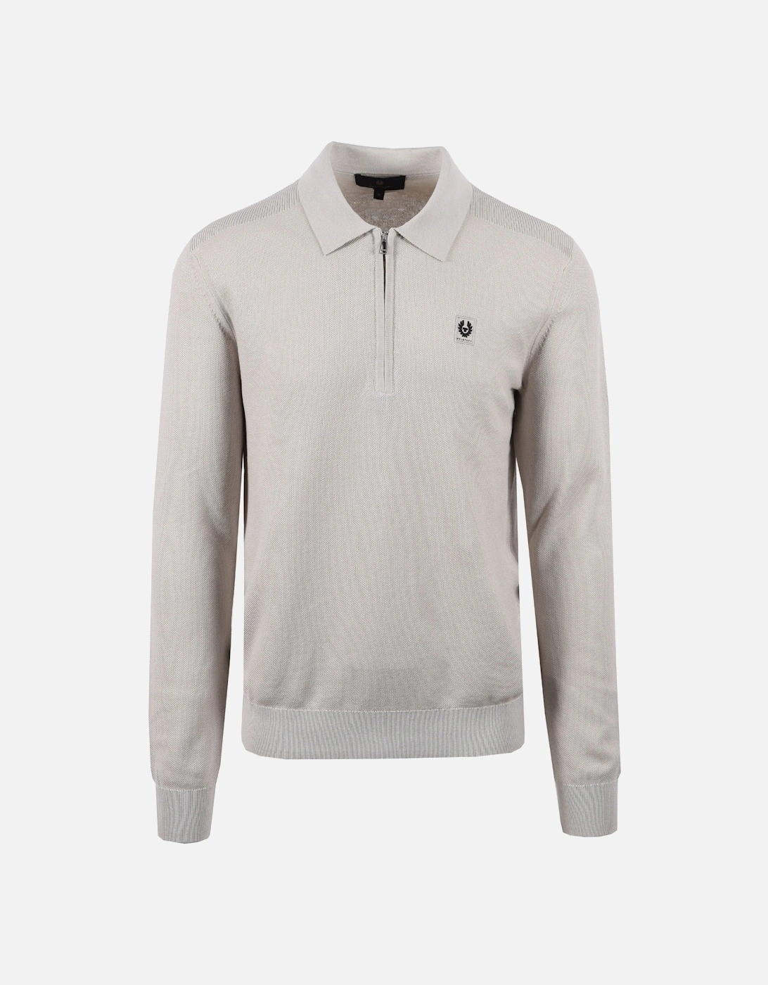 Drift Knitted Long Sleeve Polo Stone Beige, 5 of 4