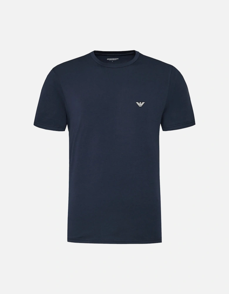 Beach Crew Neck T-Shirt Armani Blue