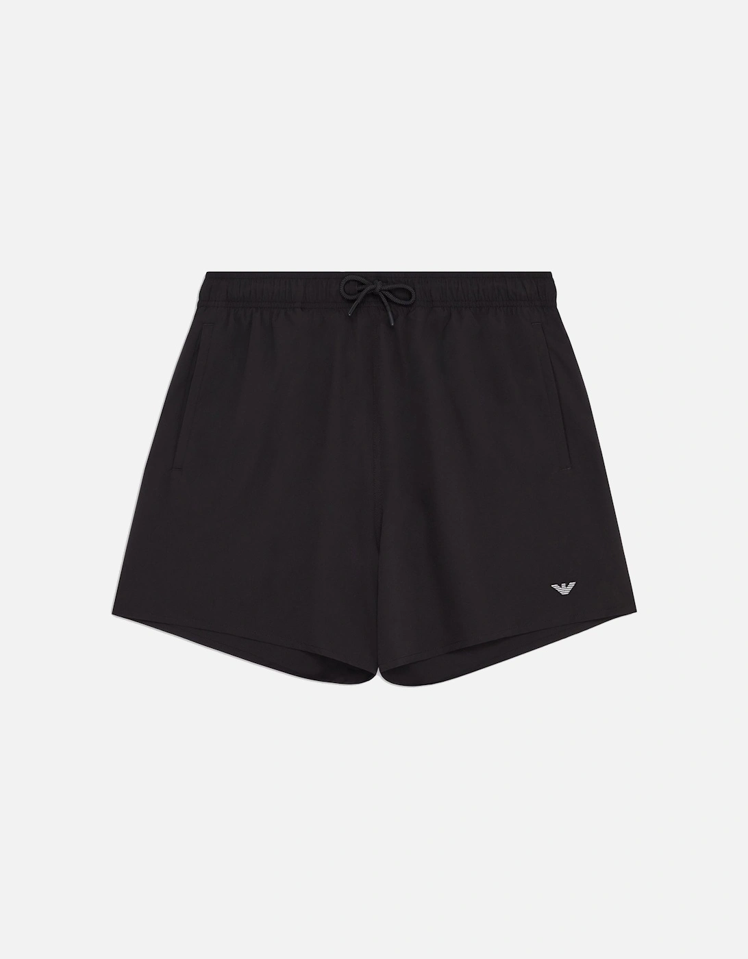 Emporio Armani Men's Black Beach Small Eagle Swim Shorts - : 33/32/32 M
