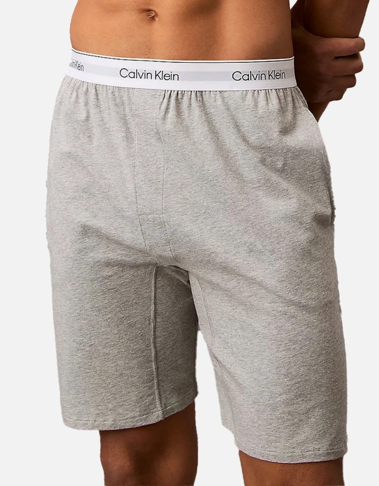 Icon Cotton Stretch Lounge Shorts Grey Heather