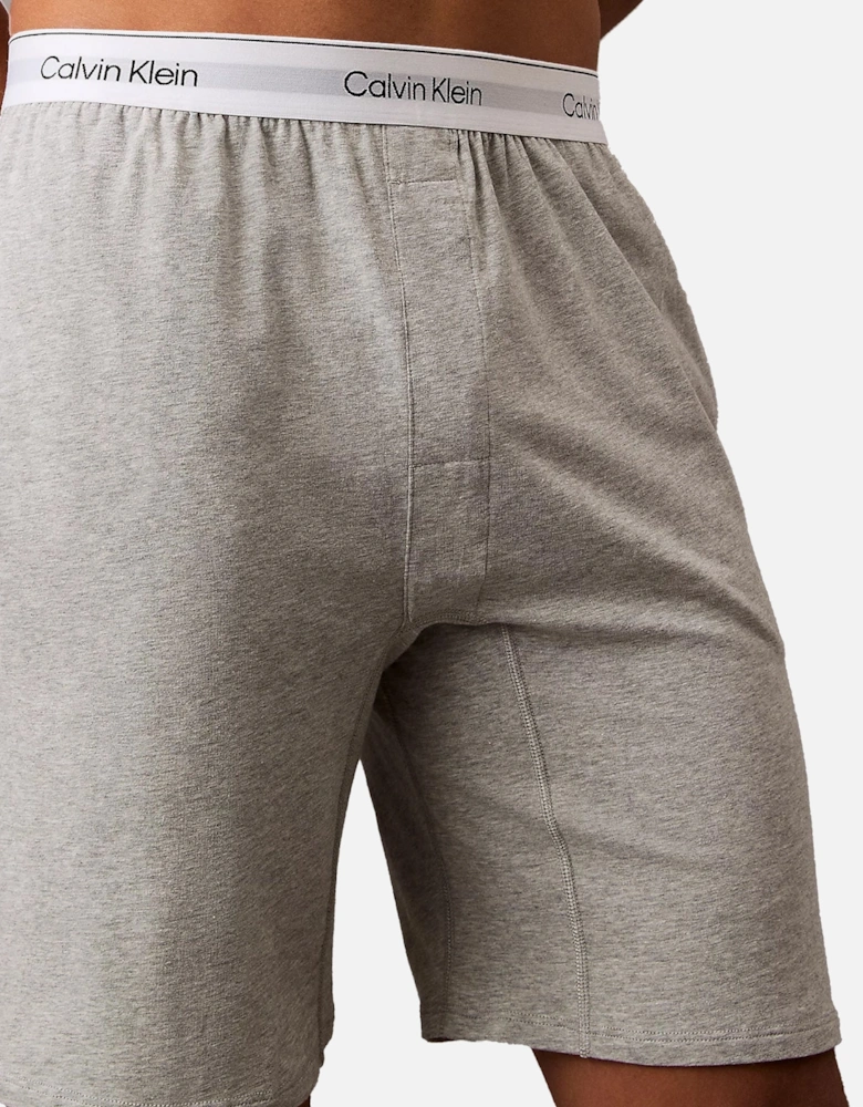 Icon Cotton Stretch Lounge Shorts Grey Heather