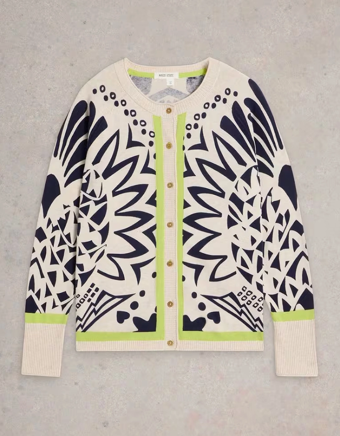 Women's Lulu Printed Cardi Ivory Print