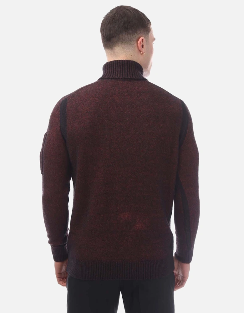 Fleece Knit Roll Neck Sweater