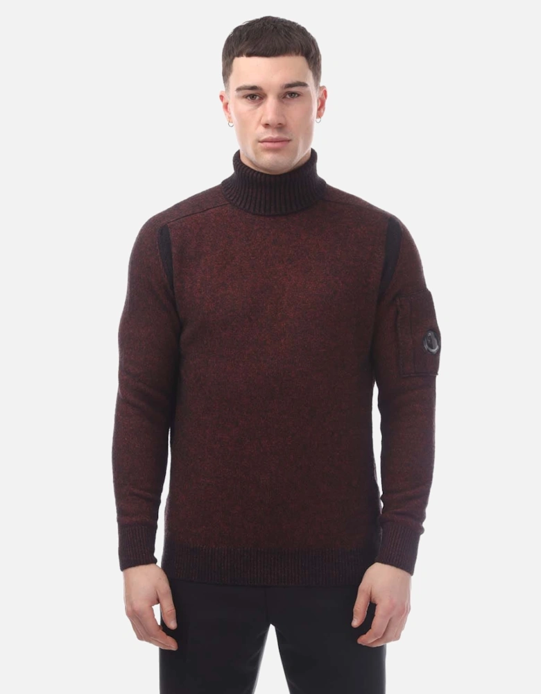 Fleece Knit Roll Neck Sweater