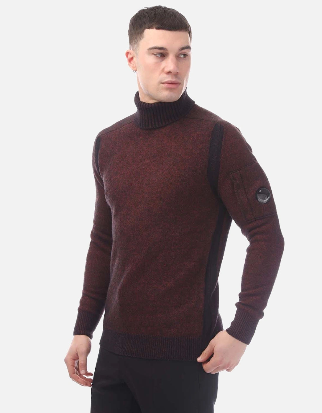 Fleece Knit Roll Neck Sweater