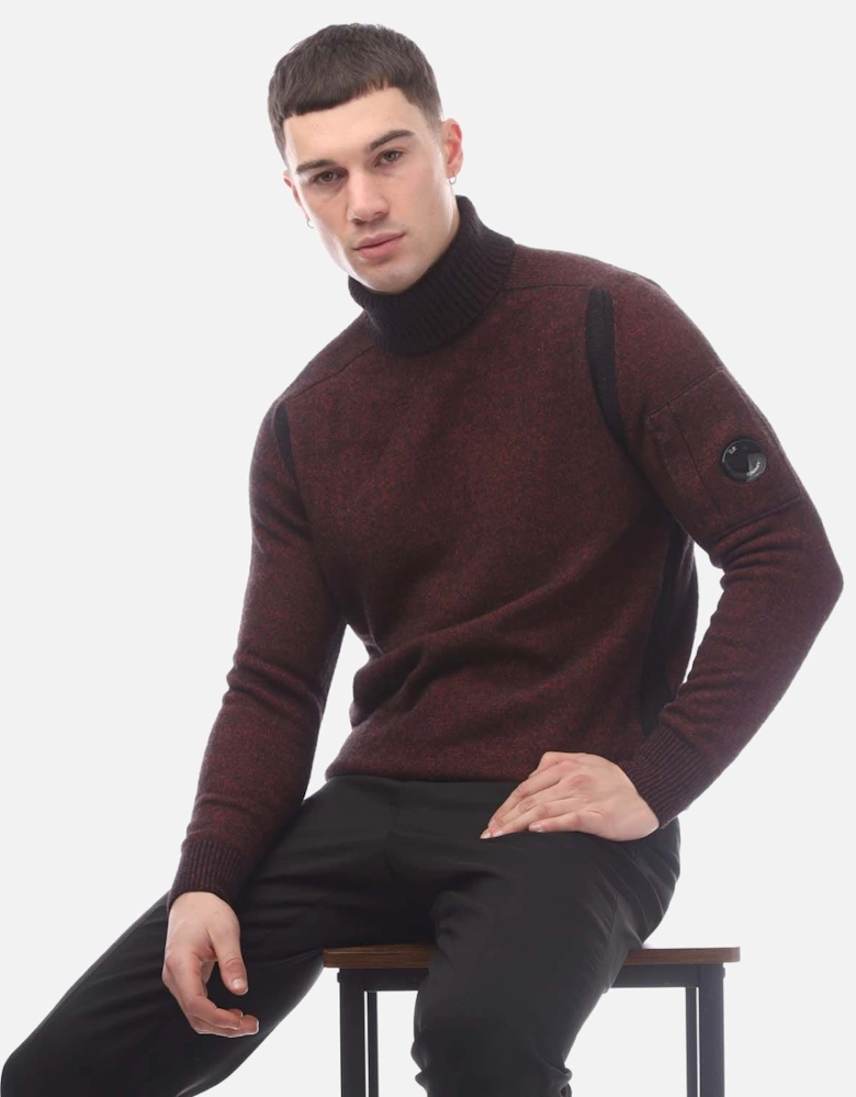 Fleece Knit Roll Neck Sweater