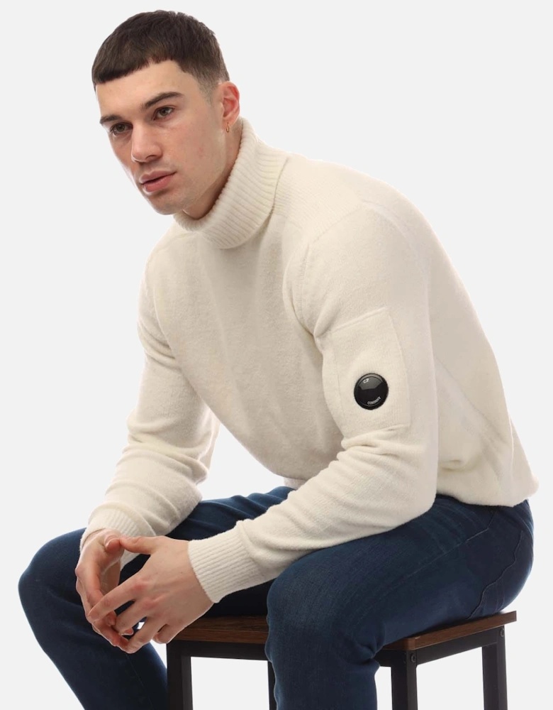 Fleece Knit Roll Neck Sweater